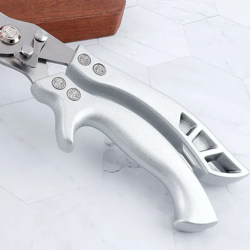 Tesoura de Cozinha Trinchante Multiuso em Aço Inoxidável