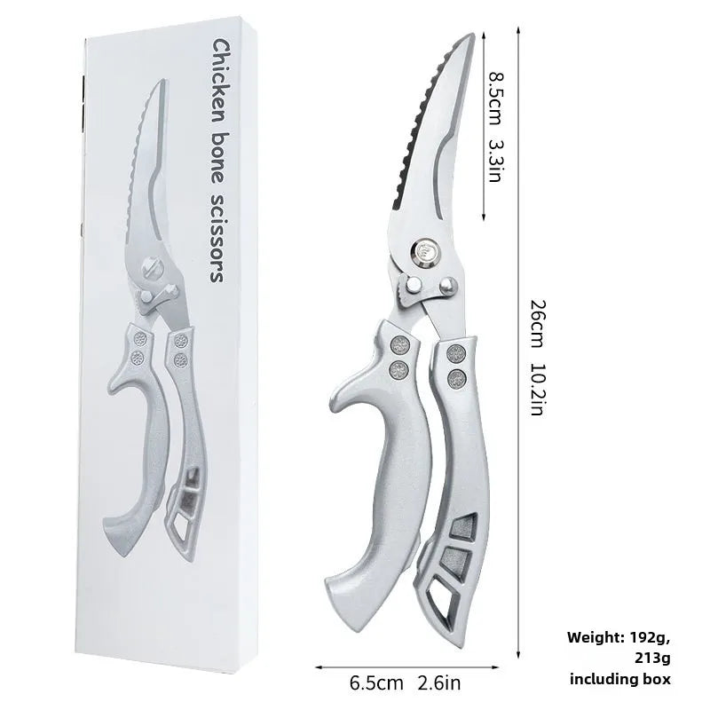 Tesoura de Cozinha Trinchante Multiuso em Aço Inoxidável