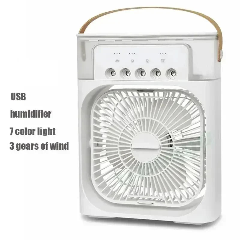 Ventilador Portátil com Iluminação Umidificador Climatizador