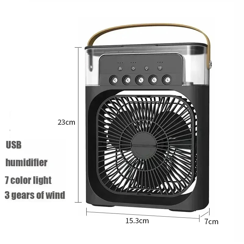 Ventilador Portátil com Iluminação Umidificador Climatizador