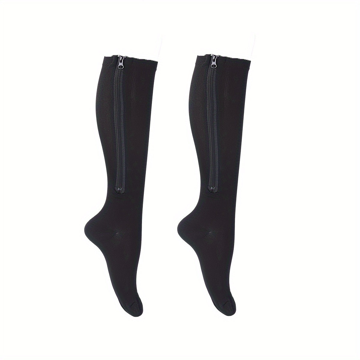 Meia de Alta Compressão Anti Varizes e Inchaço com Zíper