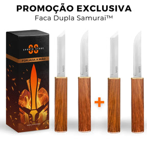 Faca Dupla Samurai™  • 100% Forjada (+FRETE GRÁTIS)