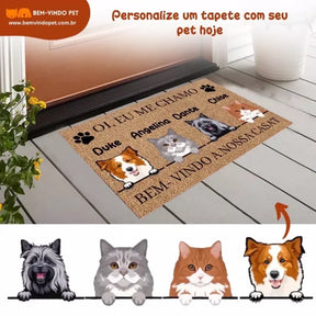 TAPETE DE BOAS-VINDAS PERSONALIZADO PARA SEU PET