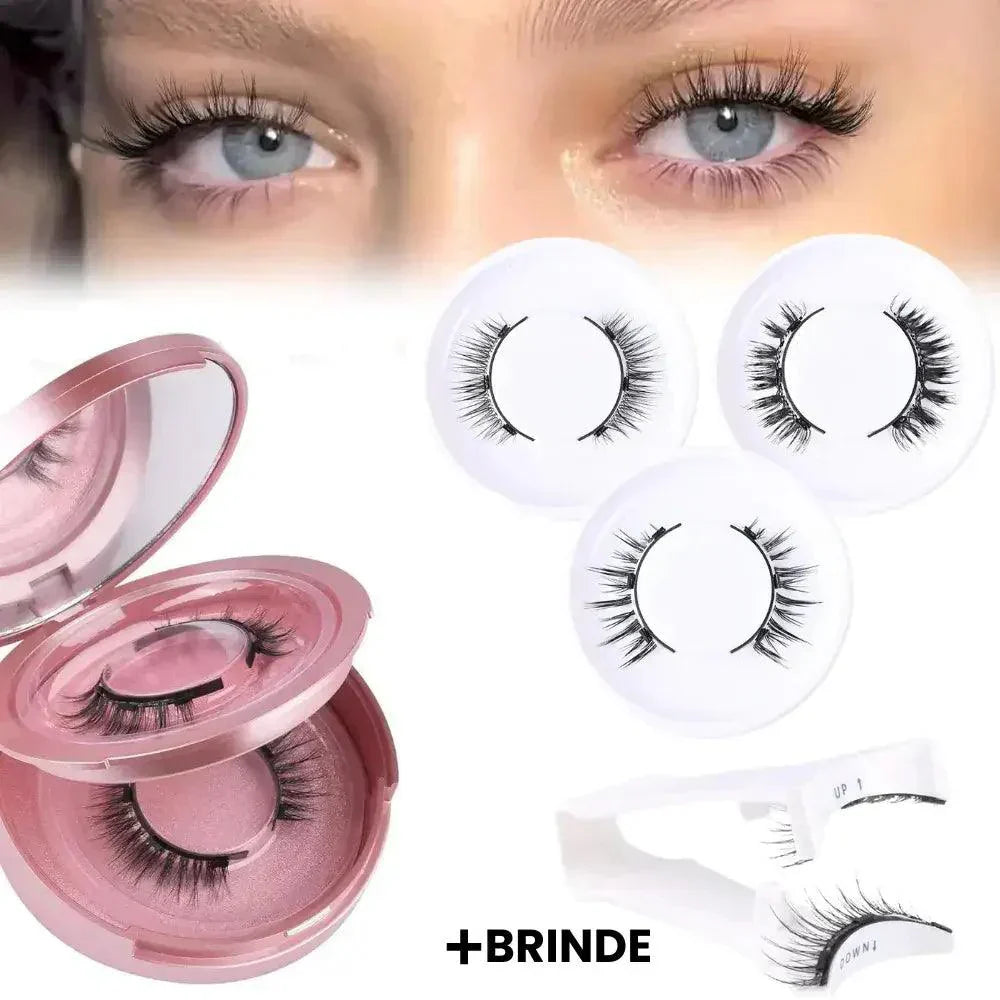 Cílios magnéticos Reutilizáveis Eyelashes™ + Aplicador de brinde
