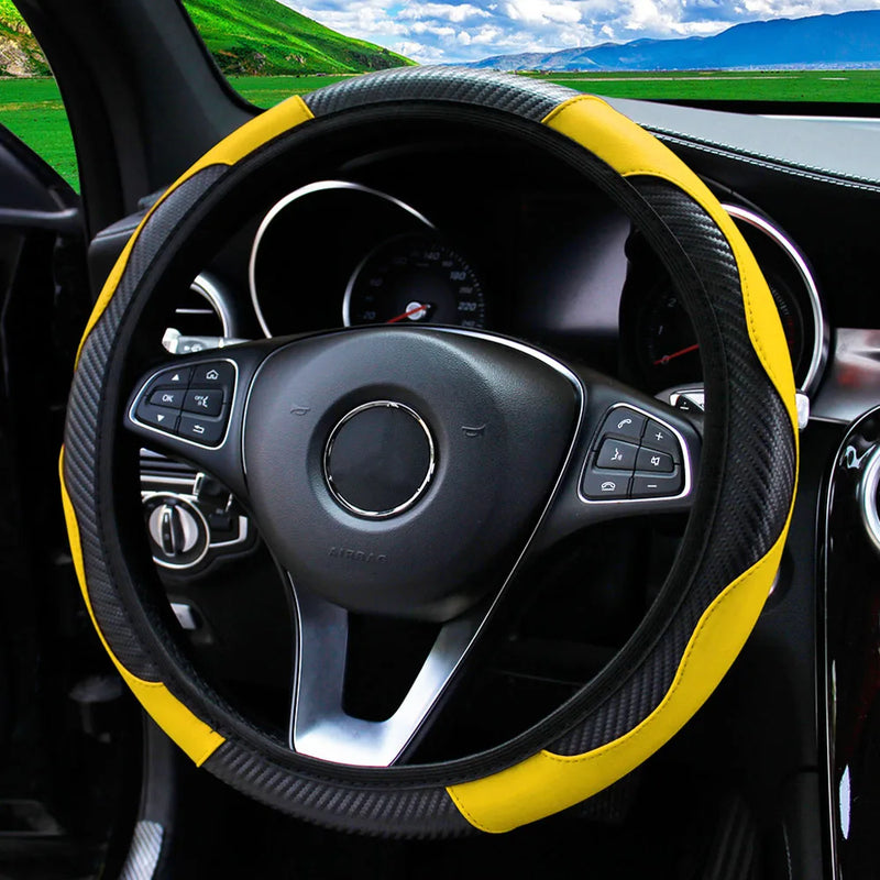 Capa de Volante Universal de Couro para Carro