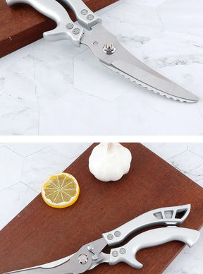 Tesoura de Cozinha Trinchante Multiuso em Aço Inoxidável