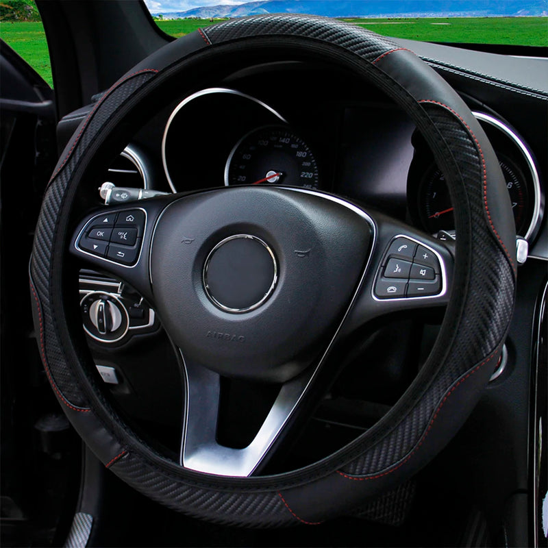 Capa de Volante Universal de Couro para Carro