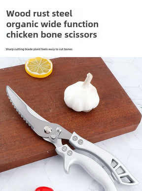 Tesoura de Cozinha Trinchante Multiuso em Aço Inoxidável