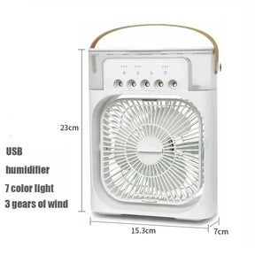 Ventilador Portátil com Iluminação Umidificador Climatizador
