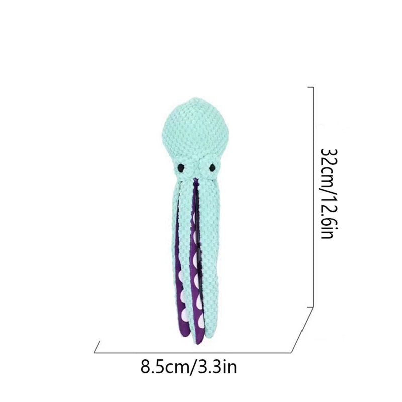 Brinquedo Para Cachorro Polvo Octopus Pelucia Pet Com Apito Interno Único