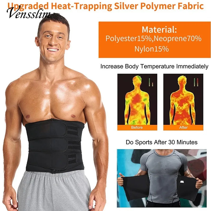 Cinta de Compressão Abdominal Masculina - Power Fit