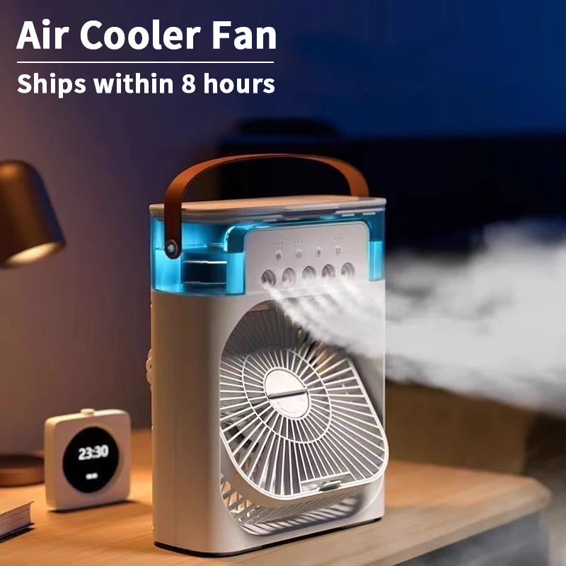 Ventilador Portátil com Iluminação Umidificador Climatizador