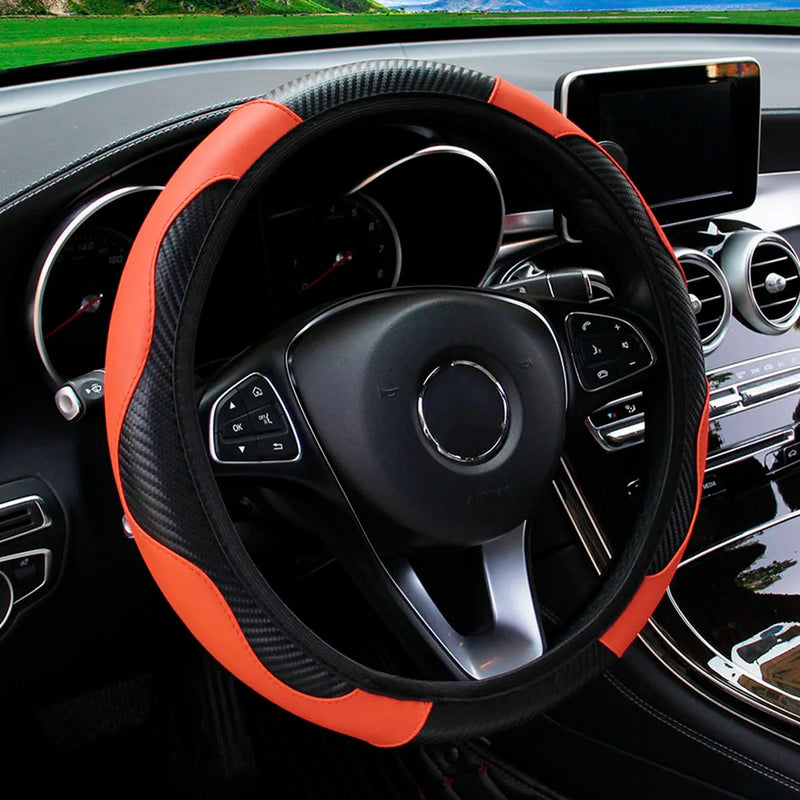 Capa de Volante Universal de Couro para Carro