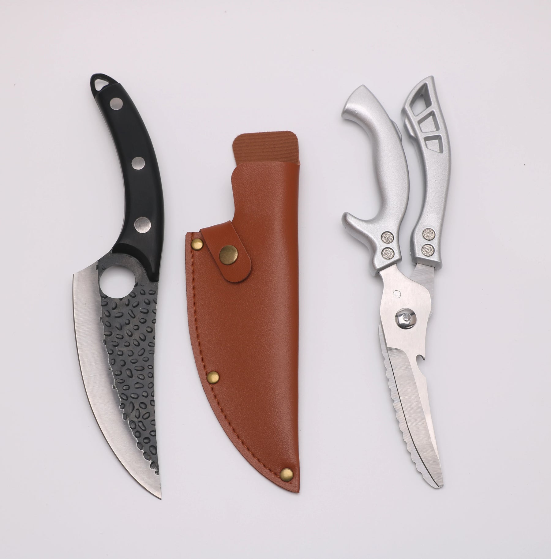 Tesoura de Cozinha Trinchante Multiuso em Aço Inoxidável