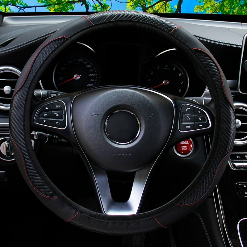 Capa de Volante Universal de Couro para Carro