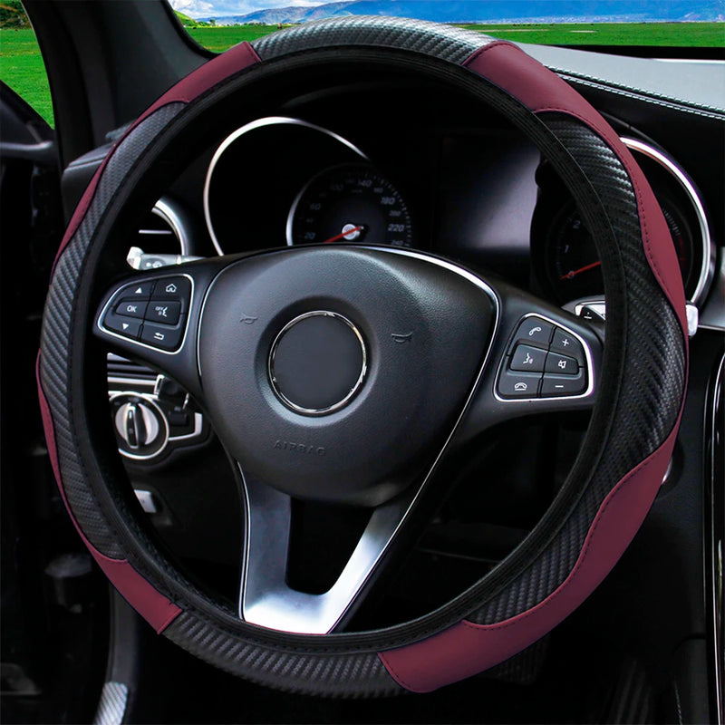 Capa de Volante Universal de Couro para Carro