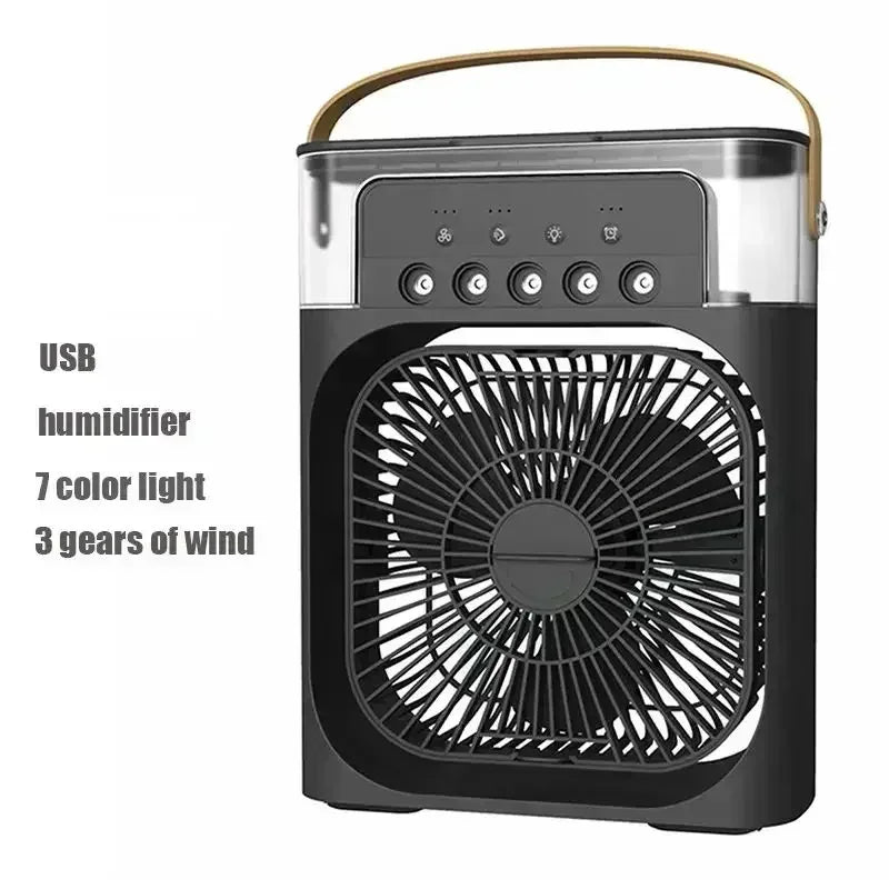 Ventilador Portátil com Iluminação Umidificador Climatizador