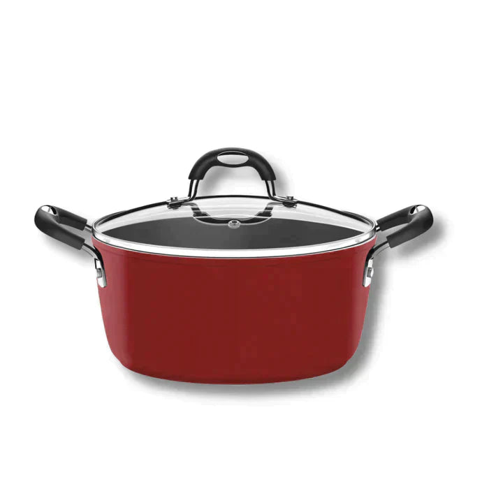 Jogo de Panelas Antiaderente 12 Panelas Monaco Red Edition + BRINDE