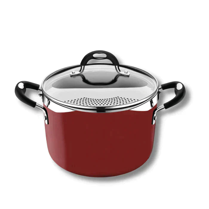 Jogo de Panelas Antiaderente 12 Panelas Monaco Red Edition + BRINDE