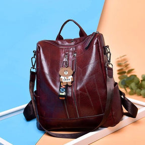 Mochila de Couro Feminina Love Vintage